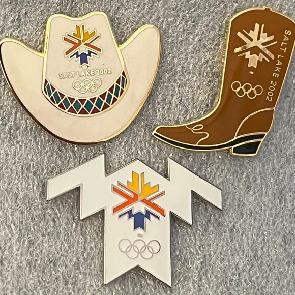 Olympic Accessories Set Of 3 Slc Olympic Pins 202 Games At Salt